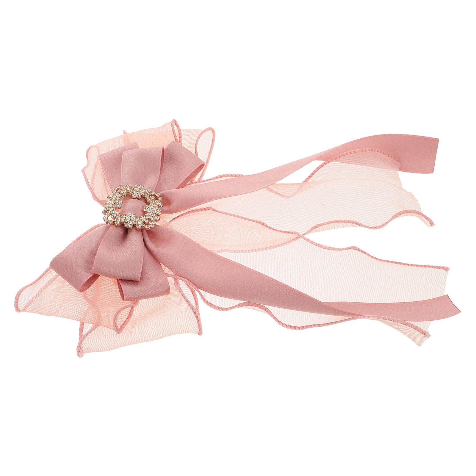 Bow Tie Pre Tied - Oversized strikbroche met strass steentjes en