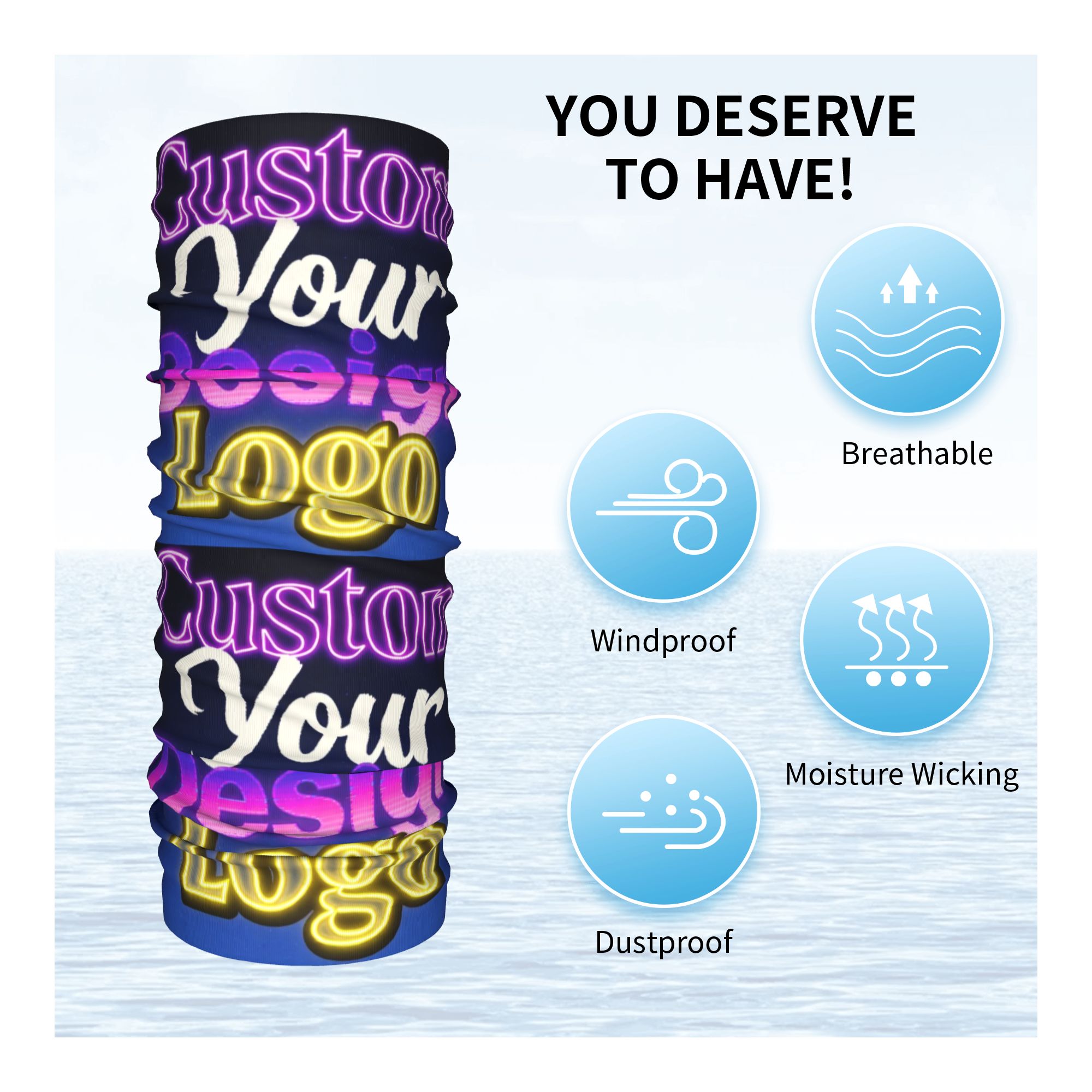 Aangepaste ontwerp logo bandan - Neck Warmer Tube recensie en prijs