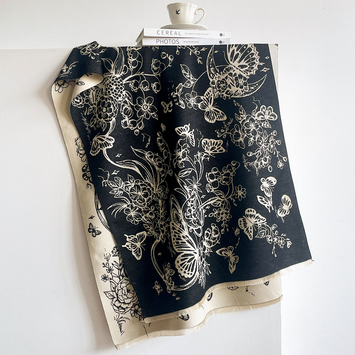 Imitatie Kasjmier Sjaal met Fr - Pashmina Wrap Large recensie en prijs