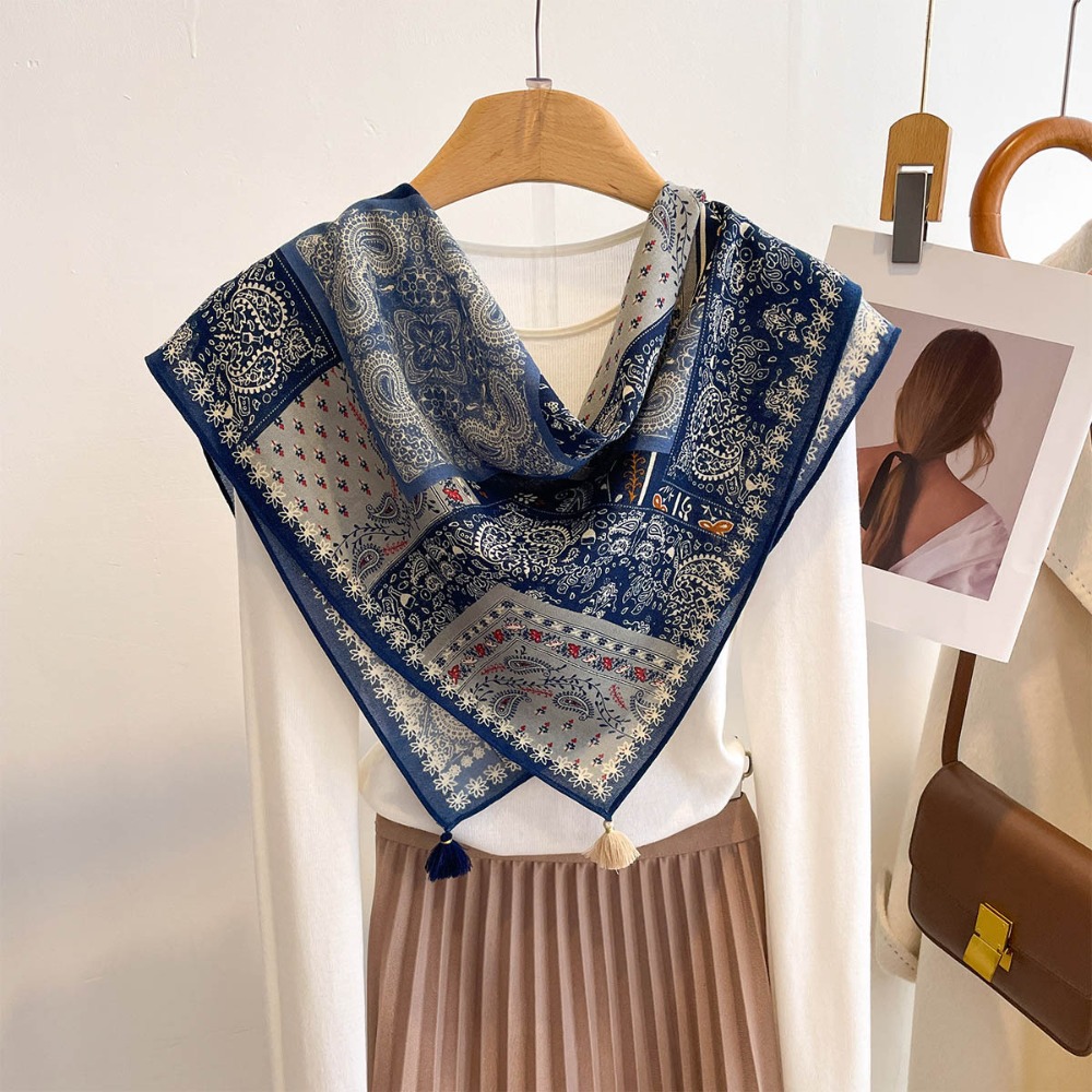 Kwastjes Sjaal Dames Vierkant  - Bandana Cotton recensie en prijs