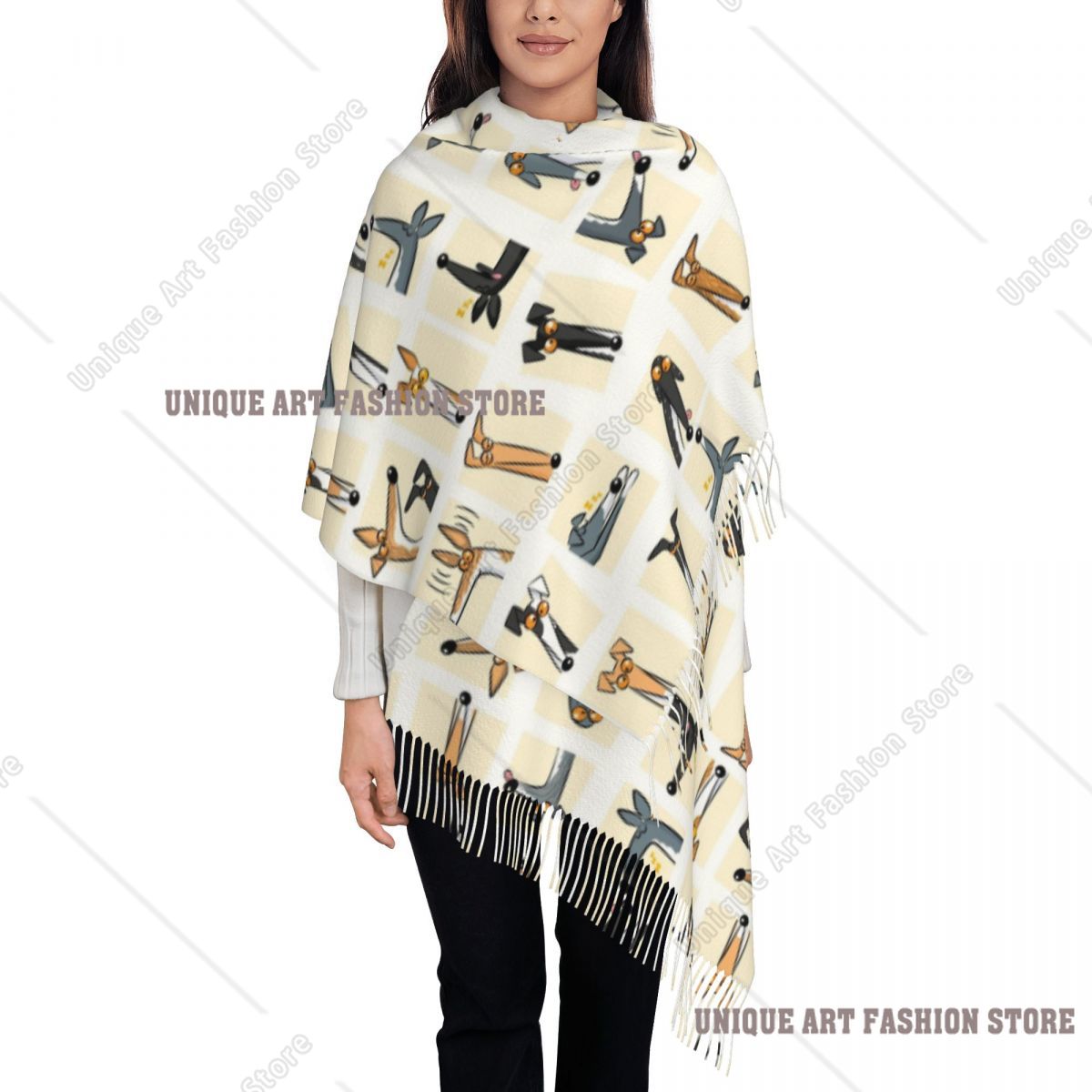 Dames Kwastje Sjaal Hoofd Omho - Pashmina Wrap Large recensie en prijs