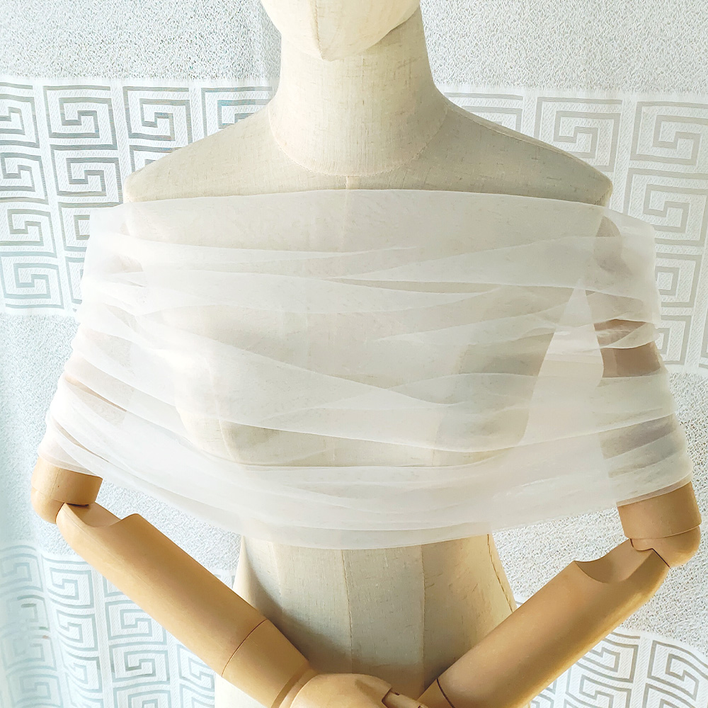 Vrouwen geplooide tule pure wr - Stole Wedding Shawl recensie en prijs