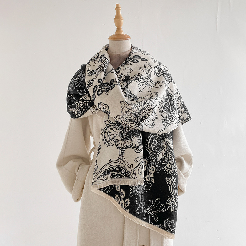 Dames sjaal paisley bloemen du - Pashmina Wrap Large recensie en prijs